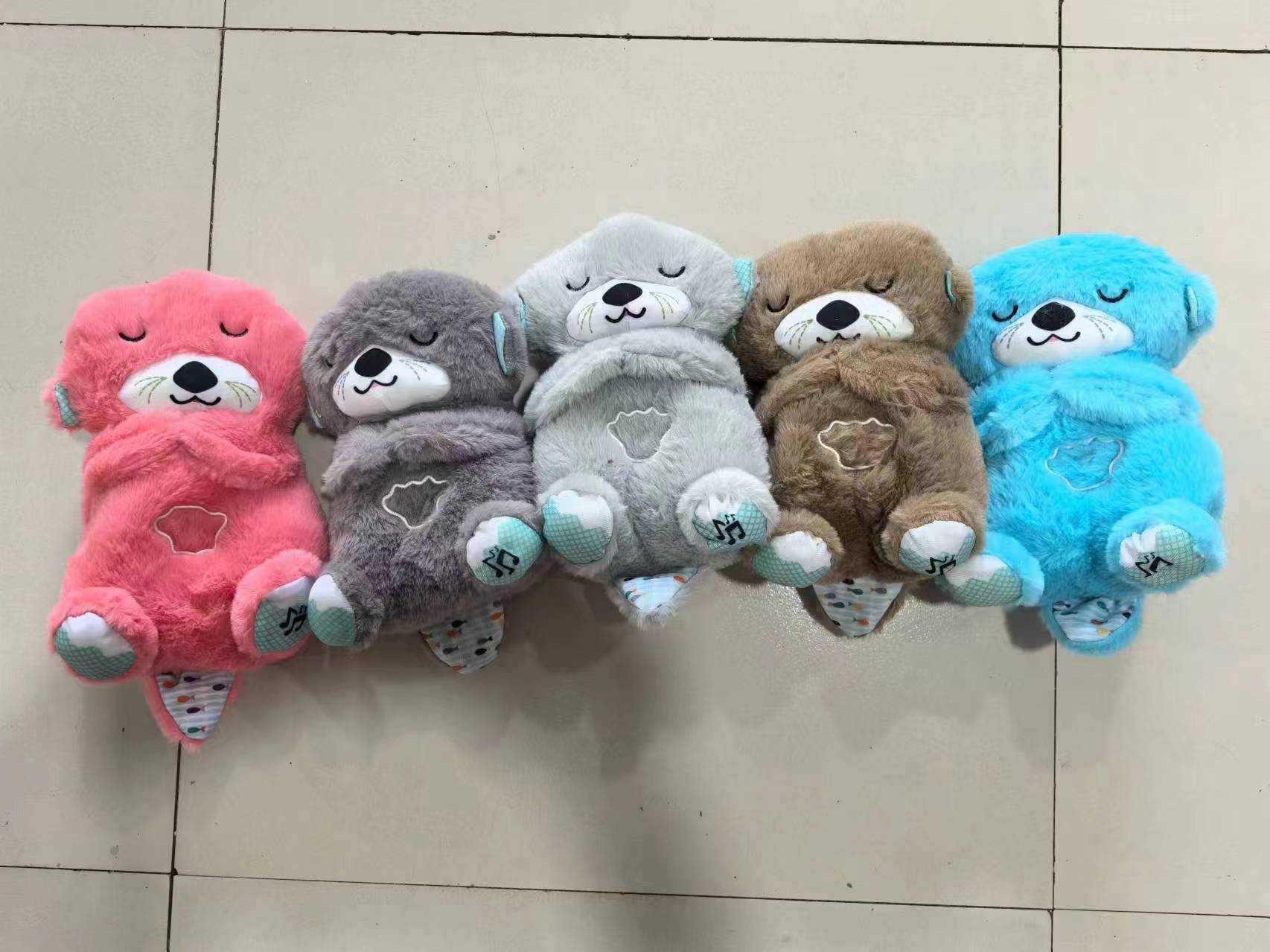 Peluche de koila para dormir - Oso de respiración LED musical para bebés - Juguete de peluche calmante transfronterizo - Regalo de muñeca
