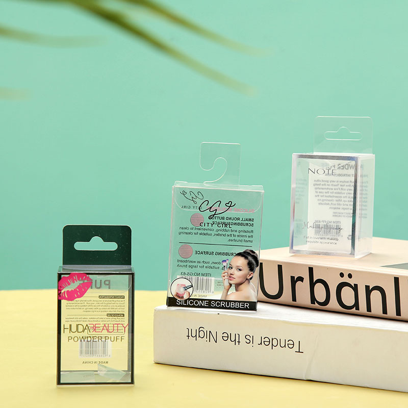 彩印插扣塑料包装盒 女士化妆用品包装盒 半透明PVC翻盖包装盒