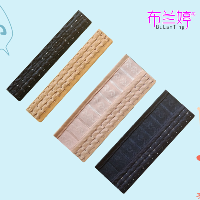 Stainless steel bra body shaping corset extension buckle, three rows of fifteen buckles, three rows of fifteen buckles, extended buckle with multiple rows of buckles