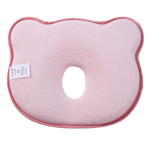 Cross-border velvet baby pillow 0-1 year old newborn shaping pillow children's anti-tilt head correction pillow