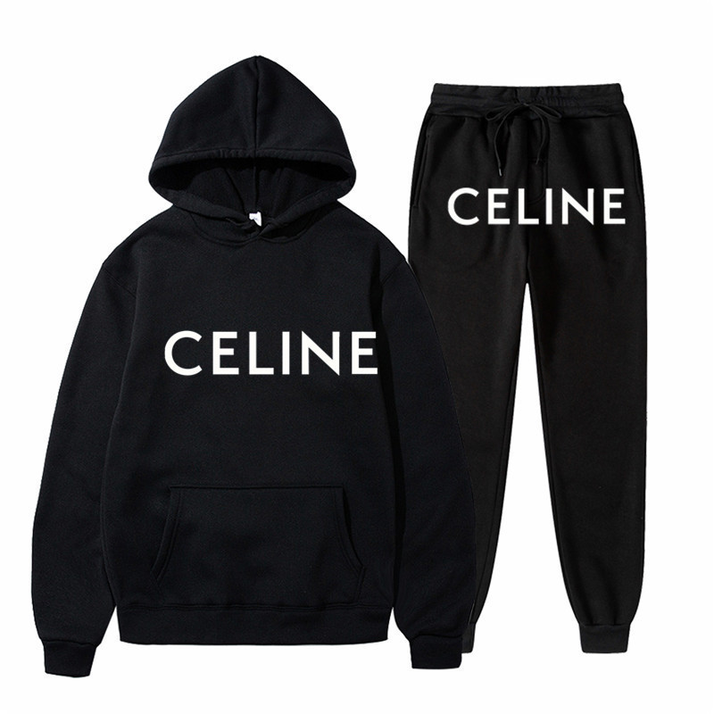 2025 New Printed Letter Ce Loose Hooded Sweatshirt Suit for Men and Women, Cross-Border Hot Selling, Fashionable and Versatile