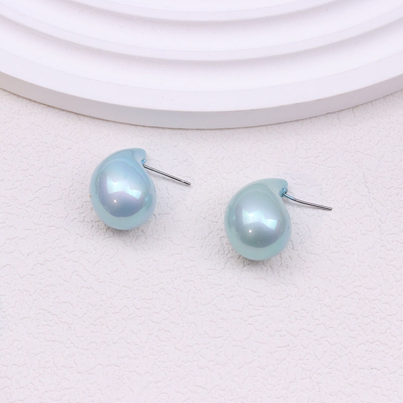 1 Pair Simple Style Classic Style Water Droplets Patchwork Arylic Ear Studs display picture 8