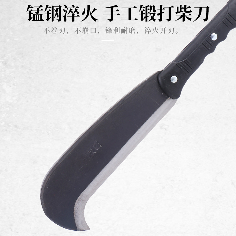 Factory wholesale manganese steel firewood axe, tree-cutting axe, agricultural harvesting double-blade scythe, mountain-clearing knife, and sugarcane-specific cutting tool