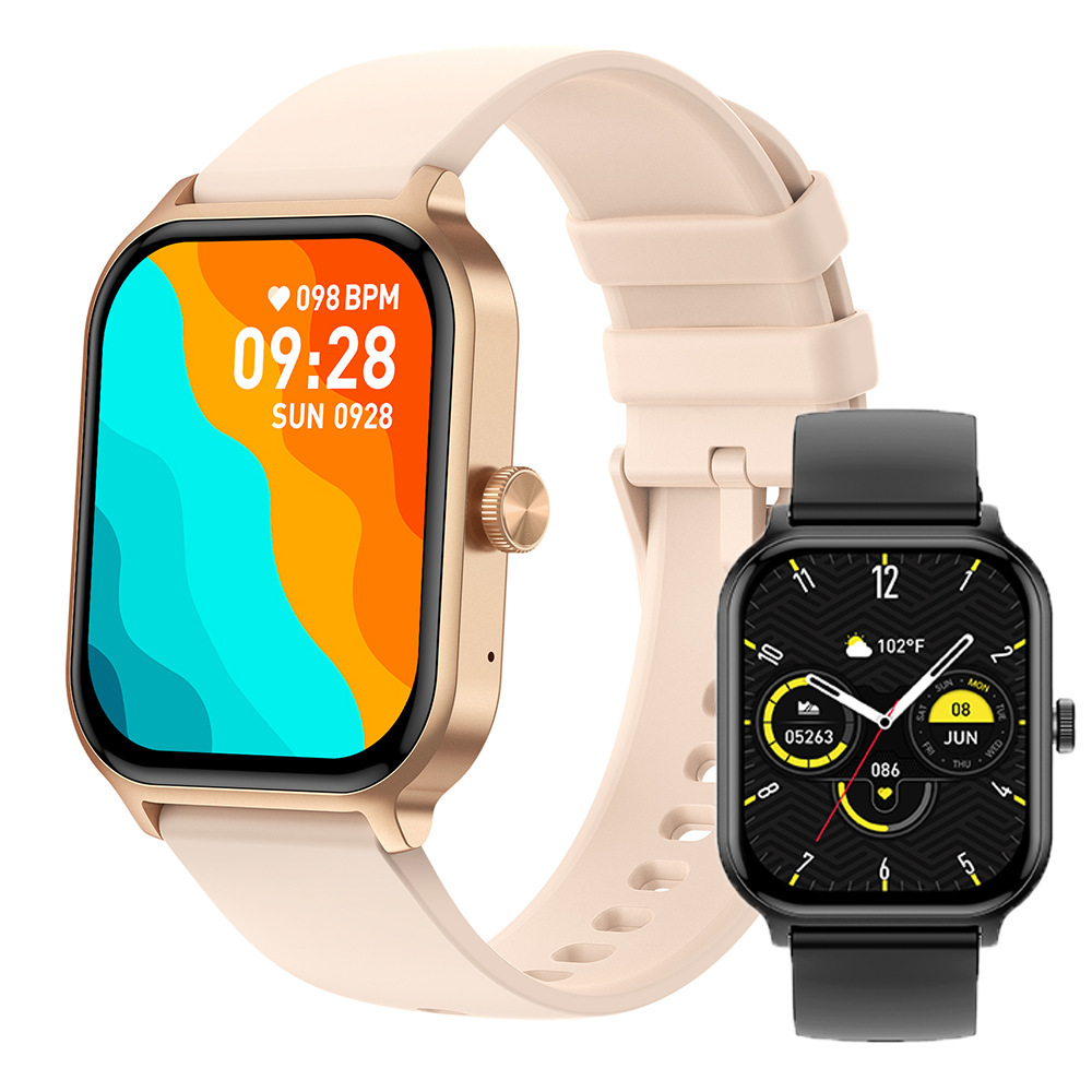 New P85 Smart Watch Bluetooth Call Heart Rate Blood Pressure Blood Oxygen Monitoring Remind Photo Sports Couple Men