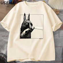 ���羳ŷ�롿Funny Creature Bite Hand T Shirt Animal Lover Ts