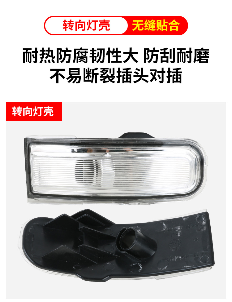 Suitable for 16-21 Jeep Renegade Rearview Mirror Housing Frame, Rearview Mirror Turn Signal Lens Cover Shell