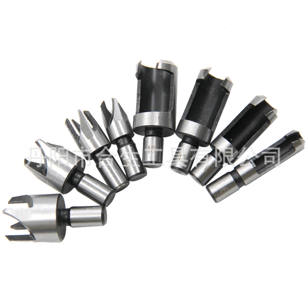 Precio de fábrica al por mayor de corcho taladro de 8 piezas de carpintería agujero abridor traje de perforación Broca de corcho garra escariado poco