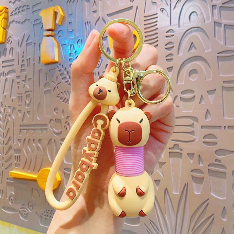 新しいカピバラシリーズ人形キーホルダーペンダントクリエイティブカピバラキーチェーンカップルバッグペンダント卸売|undefined