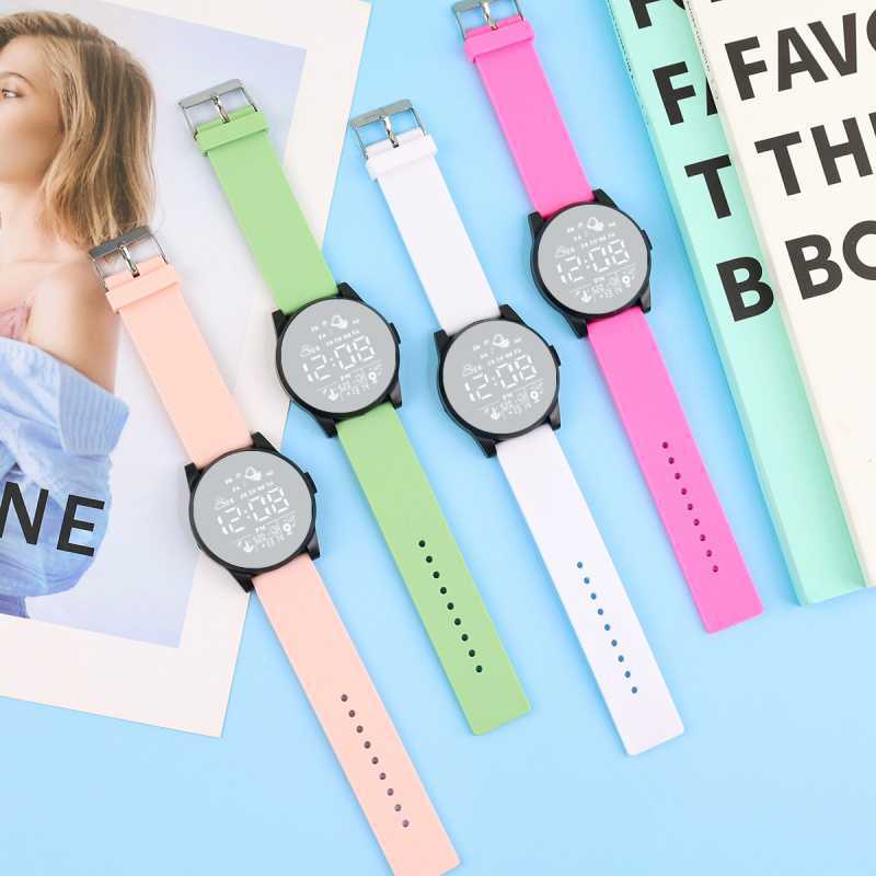 Student Girls' Digital Watch for Junior High School Girls, Simple Waterproof Junior High School Girls' High-Looking Junior High School Watch Girls