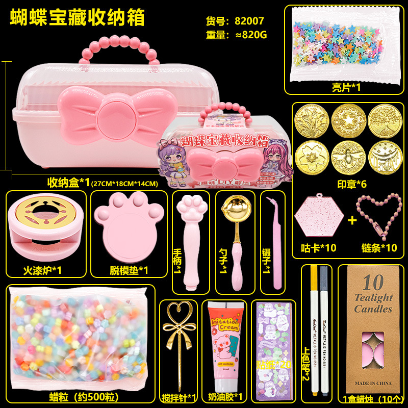 Un conjunto completo de sellos de pintura al fuego, fábricas de comercio exterior transfronterizas, granos de cera de pintura al fuego, accesorios de bricolaje en caja, almohadillas de desmoldeo para hornos al por mayor