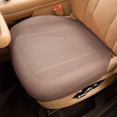 Seat cushion, seat cover | Driver's Seat Cover - chestnut-brown-punched-breathable-full-edge-single-cushion