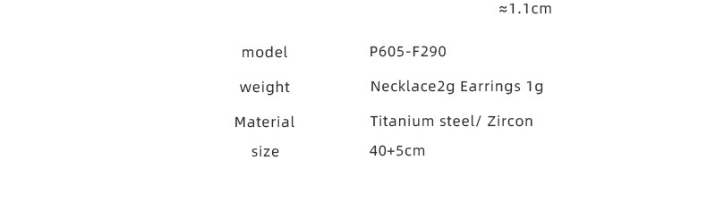 Basic Cherry Titanium Steel Earrings Necklace