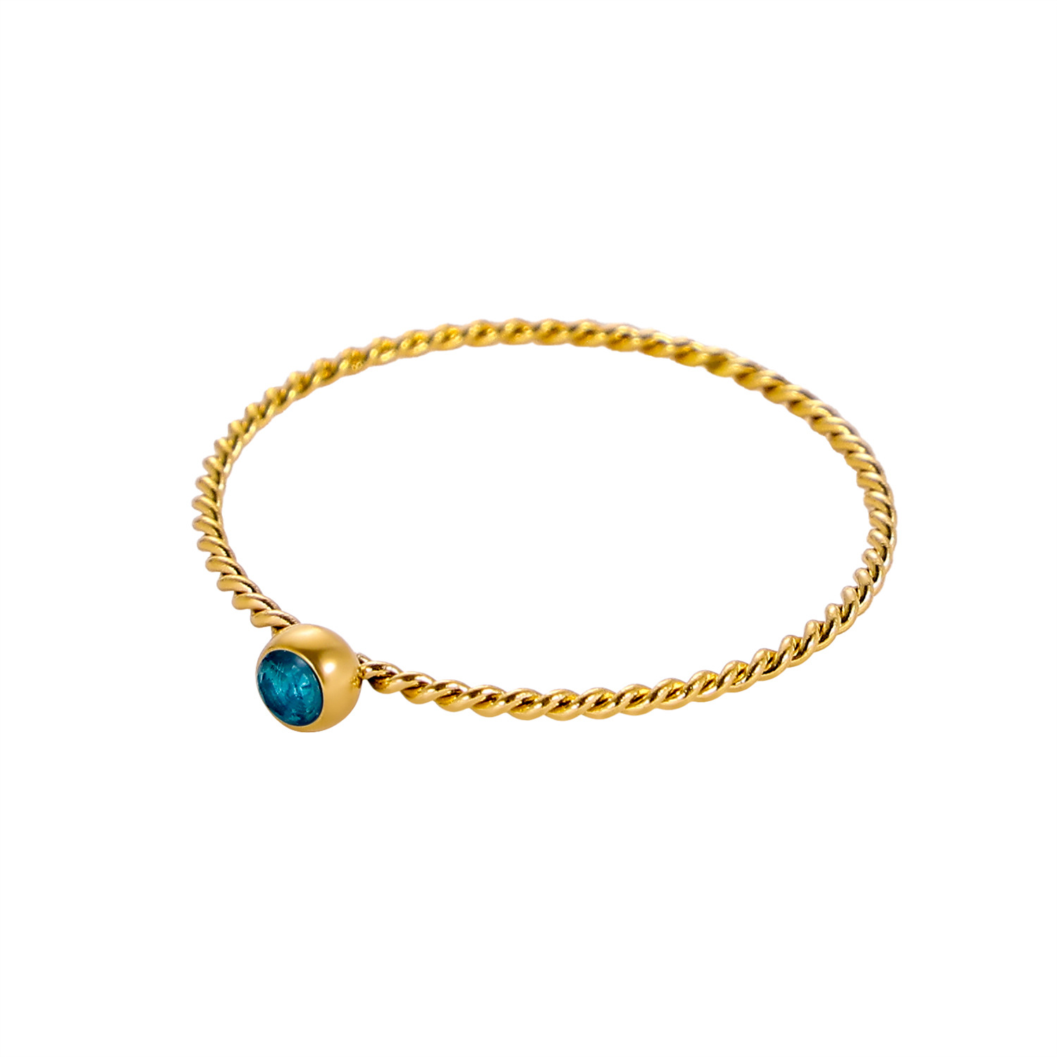 블루 골드 18K 링