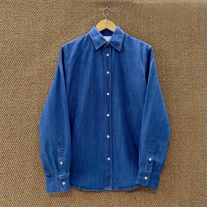 Fg Crocodile Workwear Cotton Denim Shirt for Women 2025 Autumn Casual Versatile Wrinkle-Resistant One-Piece Wholesale