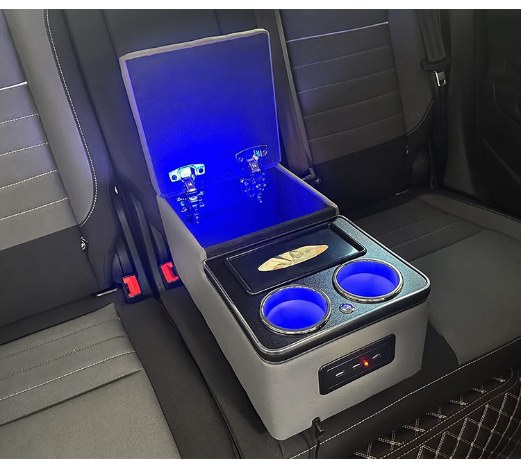 Car Rear Armrest Box, Universal Second Row Middle Storage Box, Car Rear Seat Armrest Interior Modification