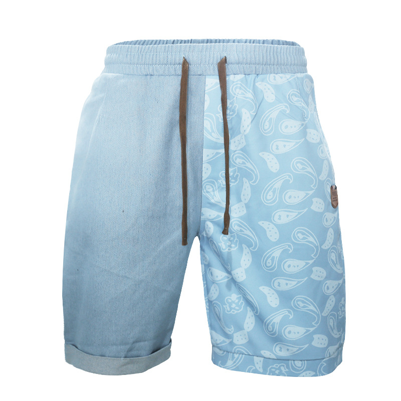 Summer New Casual Cashew Flower Men's Trendy Colored Simplified Shorts_mkmklike.com