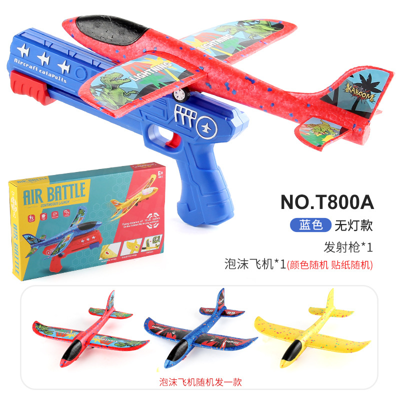 Tiktok Venta caliente espuma luminosa Catapulta Aviones pistola lanzador de mano planeador juguetes para niños al aire libre puesto juguetes del mercado nocturno
