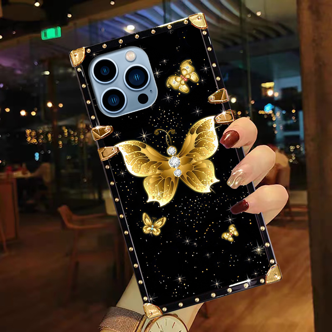Phone Case For Iphone 15 Pro And 14 Colorful Butterfly Painted Cover_voghion.com