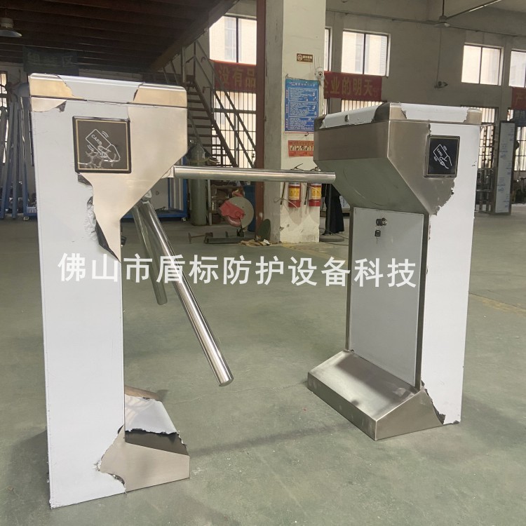 小区进口单向三辊闸 出入口智能人脸识别单向滚闸 不锈钢旋转闸