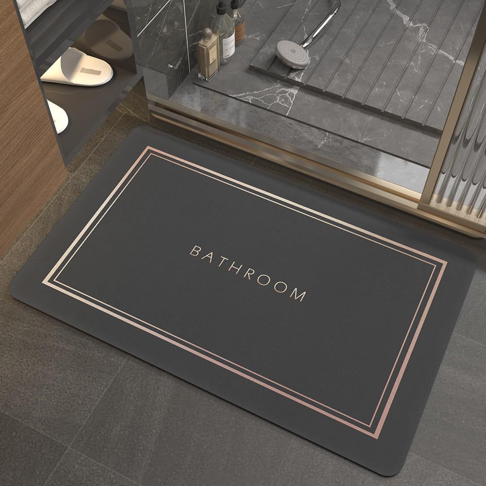 Alfombrilla absorbente de barro de diatomeas Alfombrilla de cocina Alfombrilla de piso antideslizante y antigrasa, lavable, inodoro y desechable Alfombrilla de piso de baño Alfombrilla de piso de secado rápido