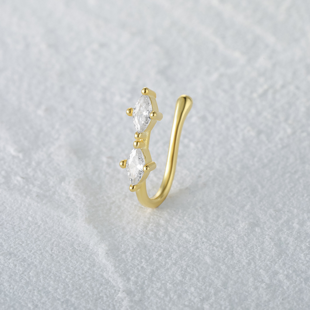 2g Weight Nose Ring Classification 1 Piece Quantity Daily, Street Occasion 925 Sterling Silver Material Star, Moon Pattern Women's Gender Plating Design Simple Style Style 1 Piece Nose Rings & Studs Simple Style Star Moon 925 Sterling Silver Plating 16