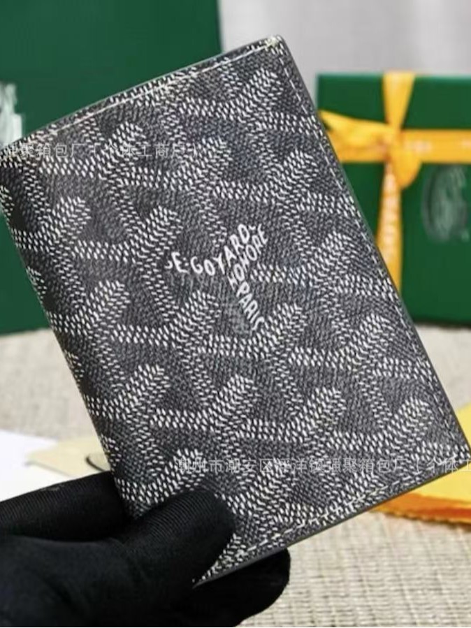 2025 nueva tarjeta Goya portacartera goyard impresión corta bolsa de tarjetas plegables bolsa de cambio bolsa de moda