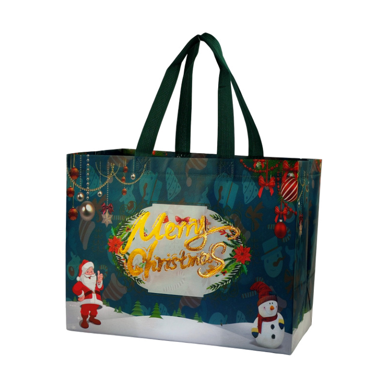 Bolso no tejido de Navidad bolso de mano logotipo personalizado gran película de dibujos animados transfronterizos alta sensación bolsa de embalaje de regalo