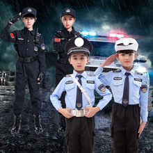 兒童特警服幼兒園小警察交警表演服男女童特種兵軍警扮演制服套裝