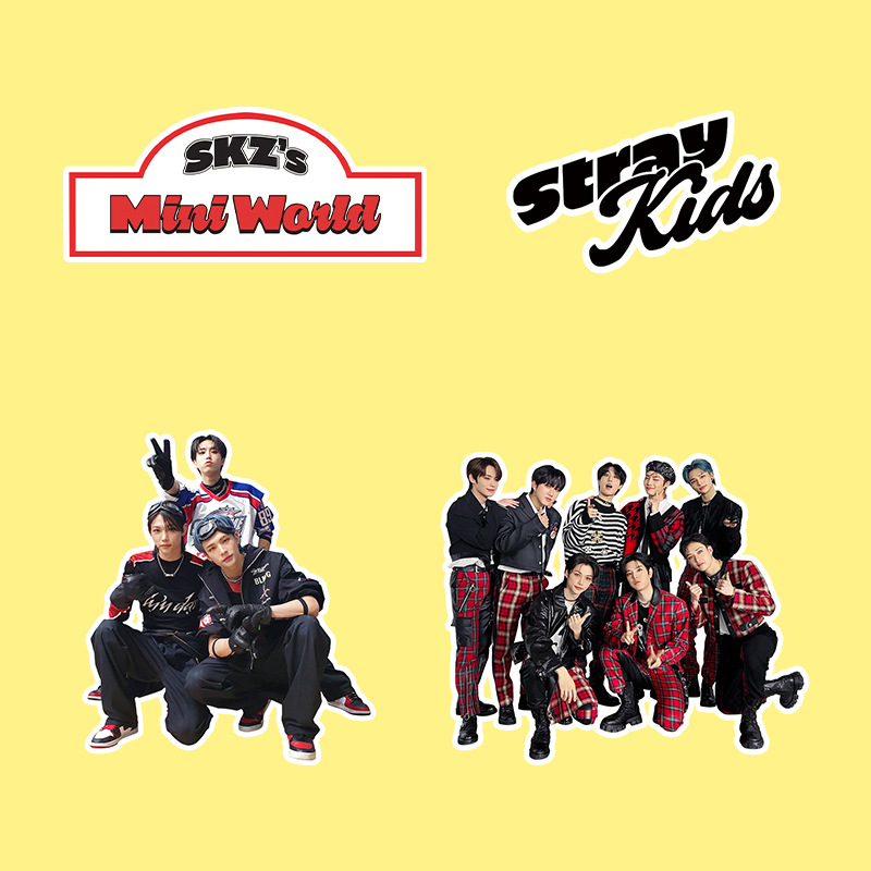 Pegatinas integradas 100 pegatinas de flujo coreano pegatinas de soporte pegatinas de la vida real KPOP pegatinas decorativas IVE 96 piezas