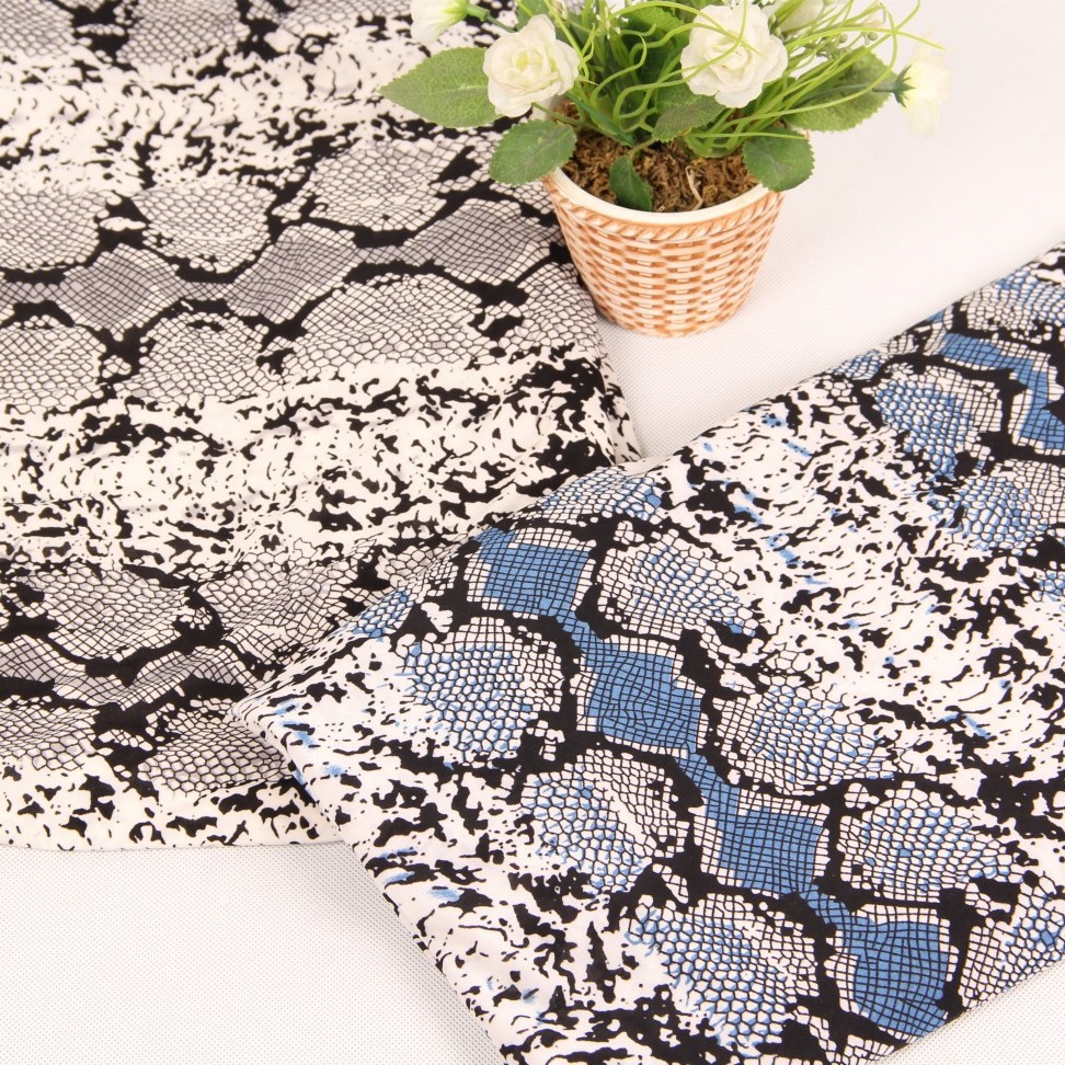 求越定单 75D长丝+20D氨纶 170克薄款冰丝布料 女装印花冰丝面料