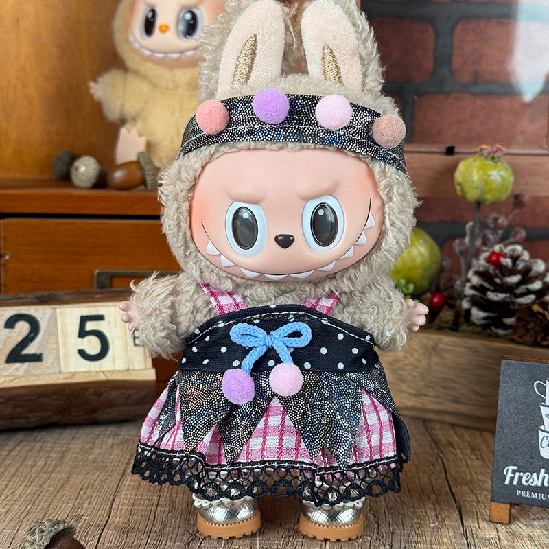 Labubuの子供服に適しています。布の服は17cm一二三代のセットの小さいアクセサリーに座っています。|undefined