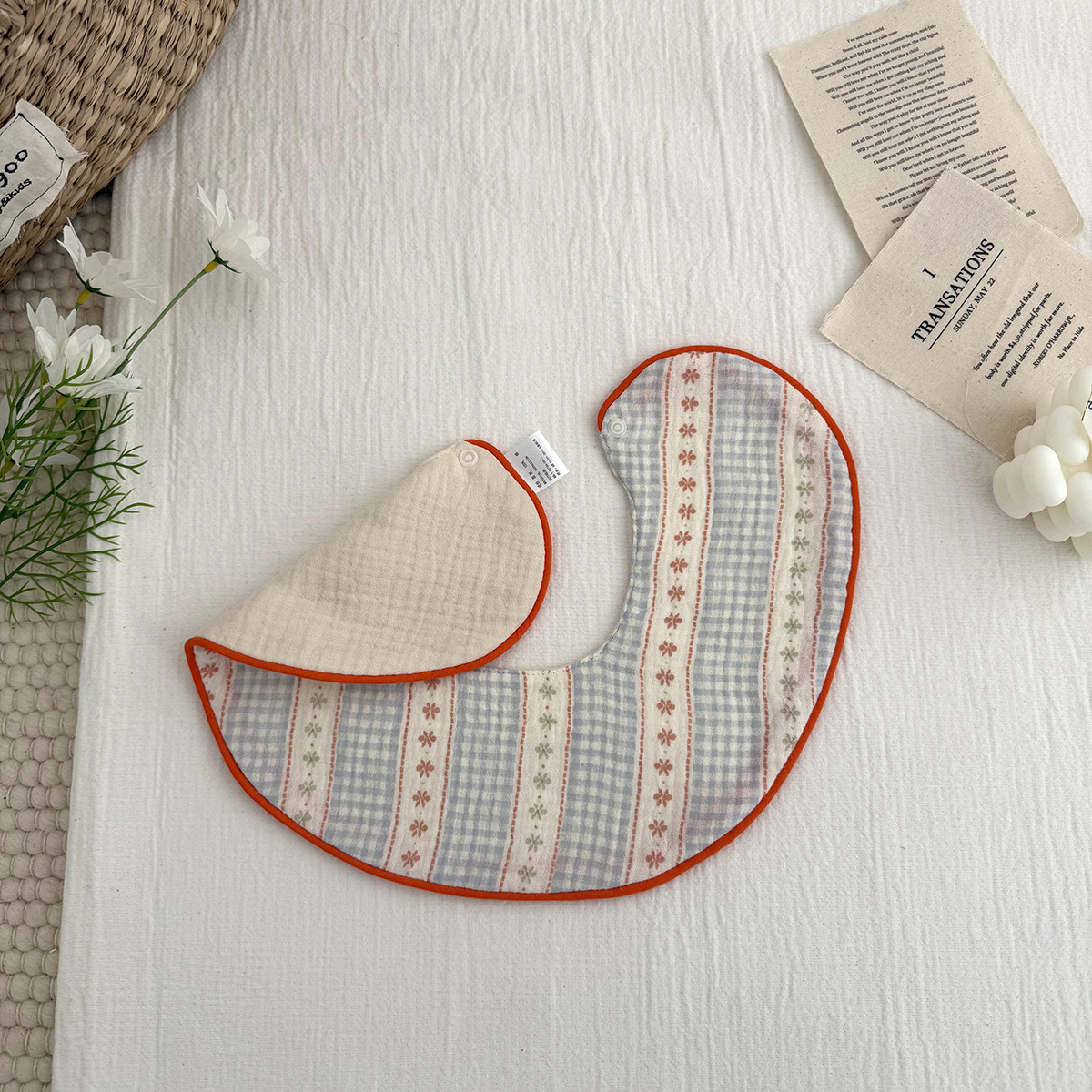 우유 살구/그리드 꽃