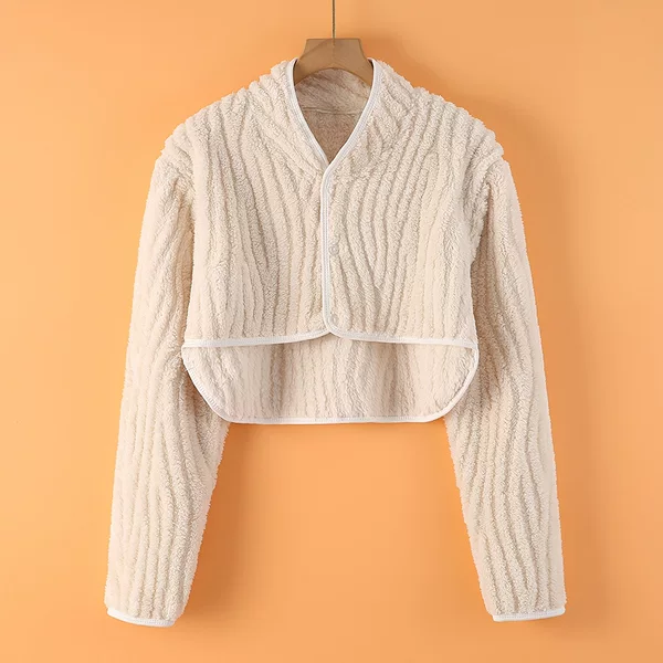 Autumn and Winter flannel shoulder pad cervical spine waistcoat sleeping women's confinement nursing long sleeve thickened warm cold-proof shoulder protection