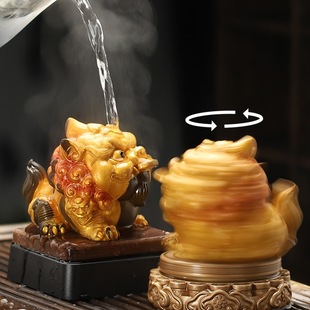 Pixiu Tea Pet That Changes Color When Exposed to Water Can Be Used as a Creative Rotating Tea Toy for Living Room Tea Tray and Tea Table Decorations