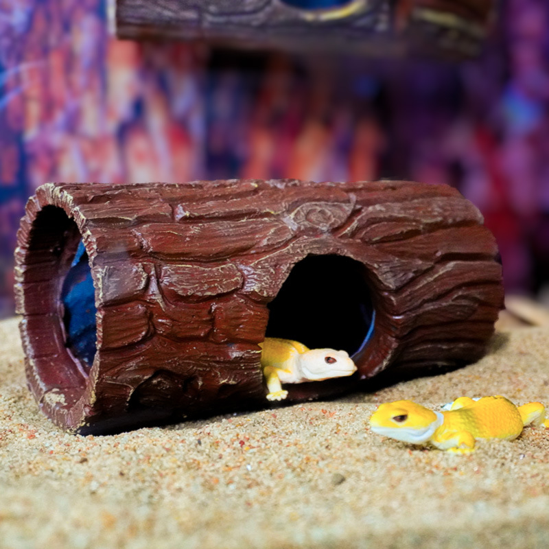 Decoración de paisajismo de micro paisaje, artesanía en resina, hámster, mascota trepadora, lagarto, esquivar agujeros de árboles artificiales, escenario puntual