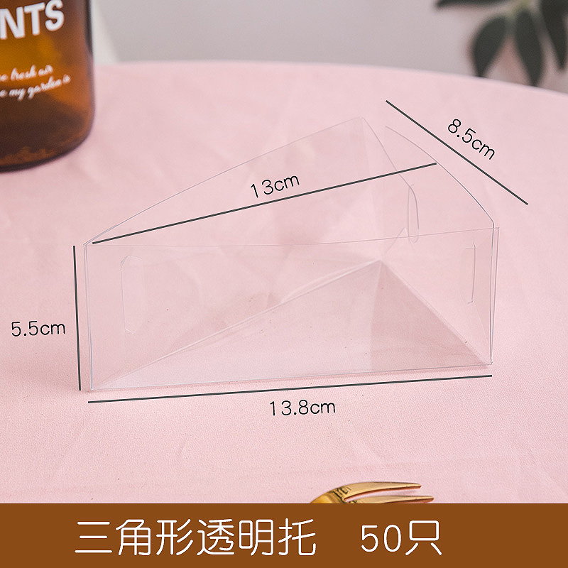 Tray transparente triangular 50 pcs