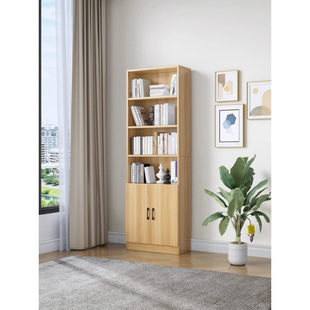 Cabinet Size Solid Wood Storage Cabinet Bookcase Bookshelf Storage Cabinet Floor-Standing Storage Rack Narrow Cabinet Furniture Cabinet Cross-Border E-Commerce