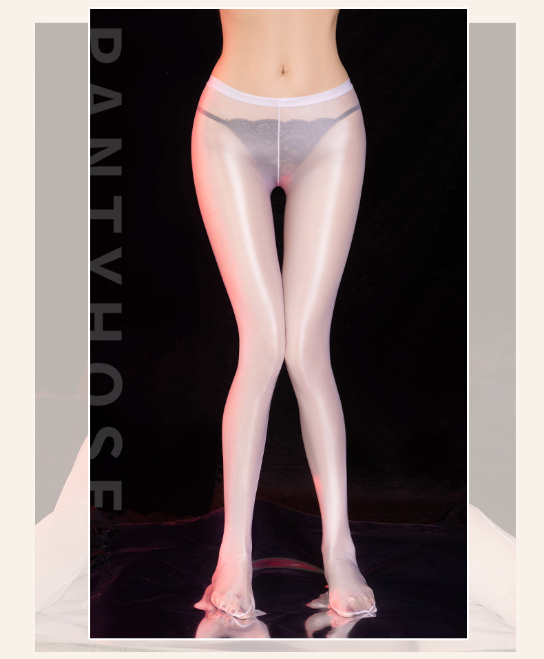 Tear-Resistant Open-Crotch Silk Stockings, Black Sheer Hosiery for Women, One Size — detail image 10