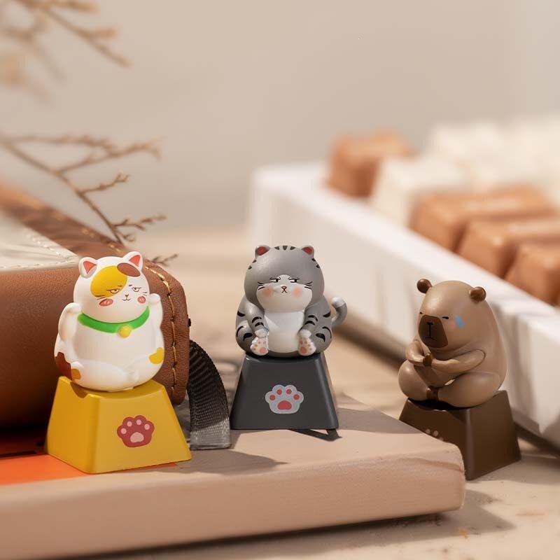 Magic Geek Akko Capibara Zoo Series 3D Keycap Blind Box Cute Pet Keycaps for Girls Magic Geek Akko Capibara Zoo Series 3D Keycap Blind Box Cute Pet Keycaps for Girls