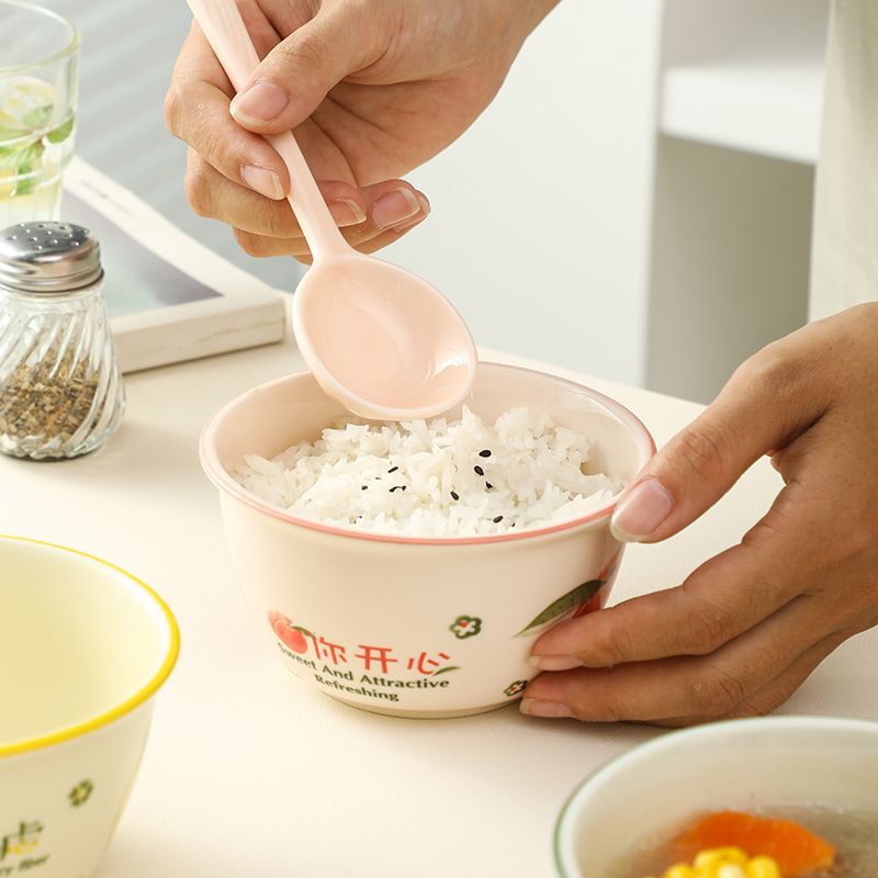 一件代发陶瓷米饭碗家用简约沙拉碗商用釉下彩自助烤肉店专用小碗|undefined