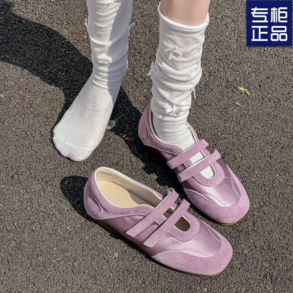 新款魔术贴软底休闲帆布玛丽珍女鞋法式一脚蹬浅口瓢鞋2025年春季|undefined
