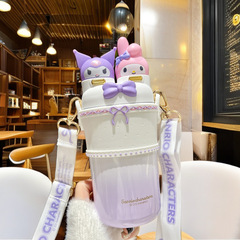 草莓熊洛麗塔兒童女生保溫杯網紅新款水杯食品級316雙飲水杯