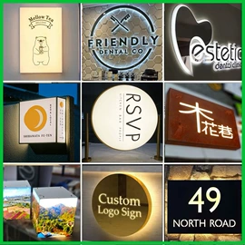 广告牌;灯箱
