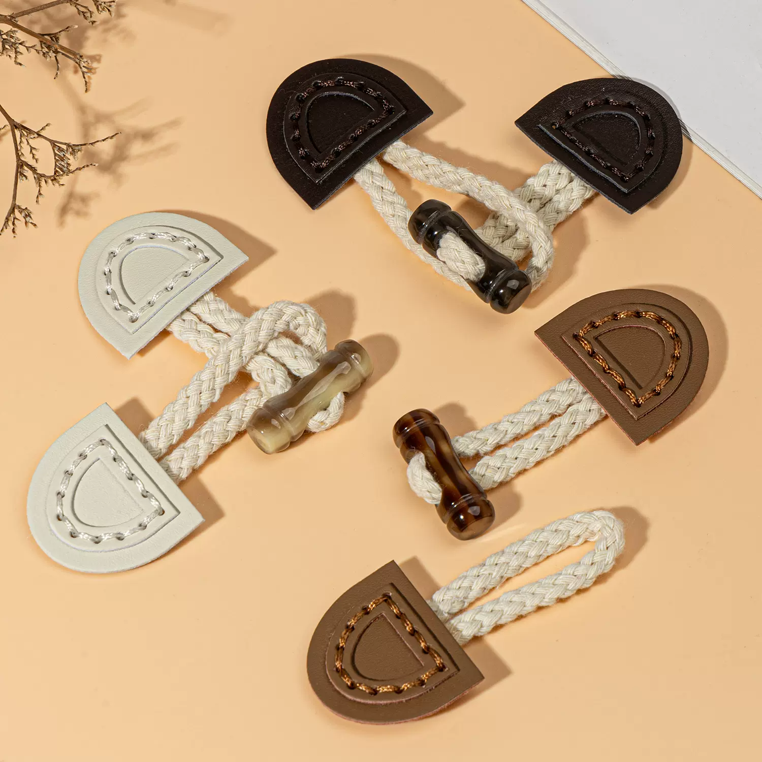 新款牛角皮对扣大衣风衣服装辅料汉服旗袍服饰子母扣外套辅料