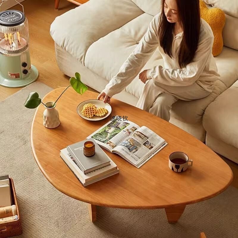 实木新款茶几简约小户型现代三角北欧日式茶桌异形|undefined