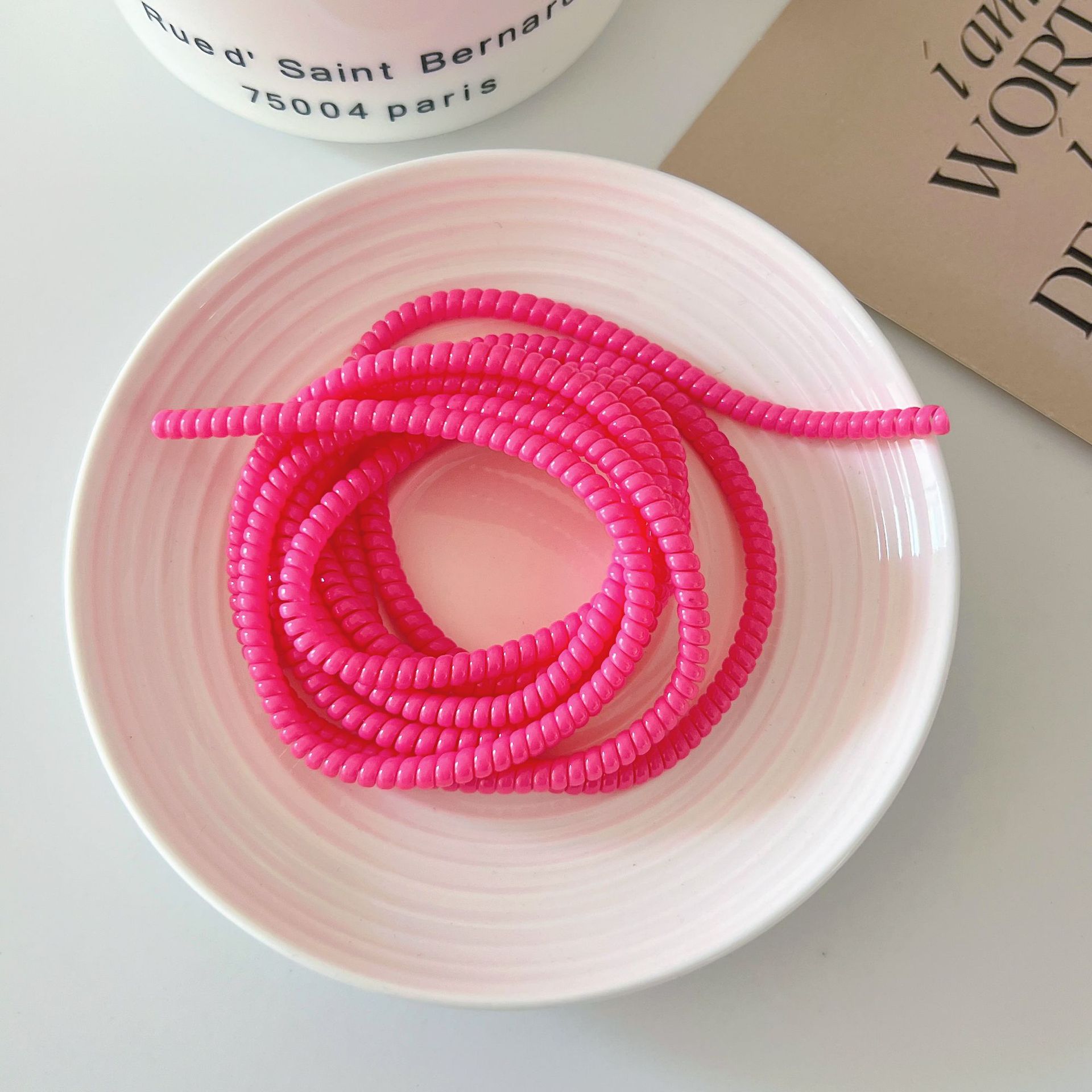 1,4 m 1,6 m cable de datos cuerda de protección anti-suciedad cable de teléfono móvil cuerda de bobinado anti-rotura cargador cubierta de protección de alambre