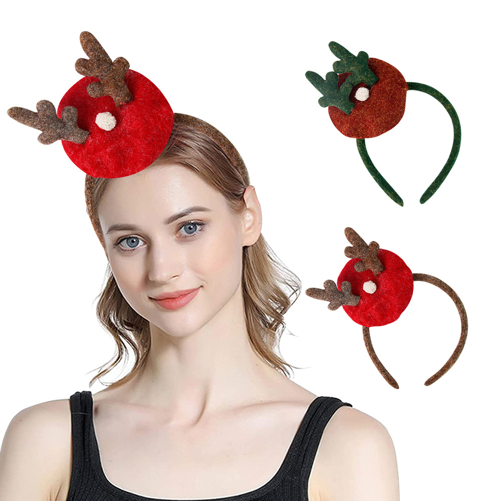Diademas navideñas nuevas de 2025 para niños y adultos, artículos de decoración para fiestas, adornos navideños, diademas con cuernos de reno, diademas
