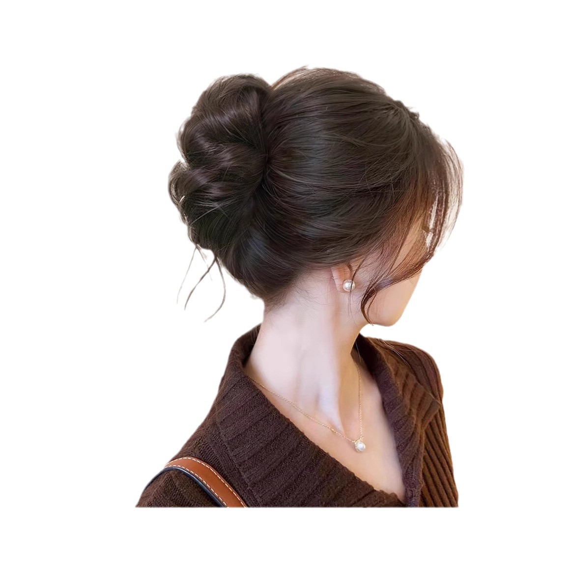 Cabeza de pellizco de agarre, brotes de flores de 1000 flores de oro, temperamento de disco, simulación de red de cabello roja, anillo de cabello chino de alto cráneo