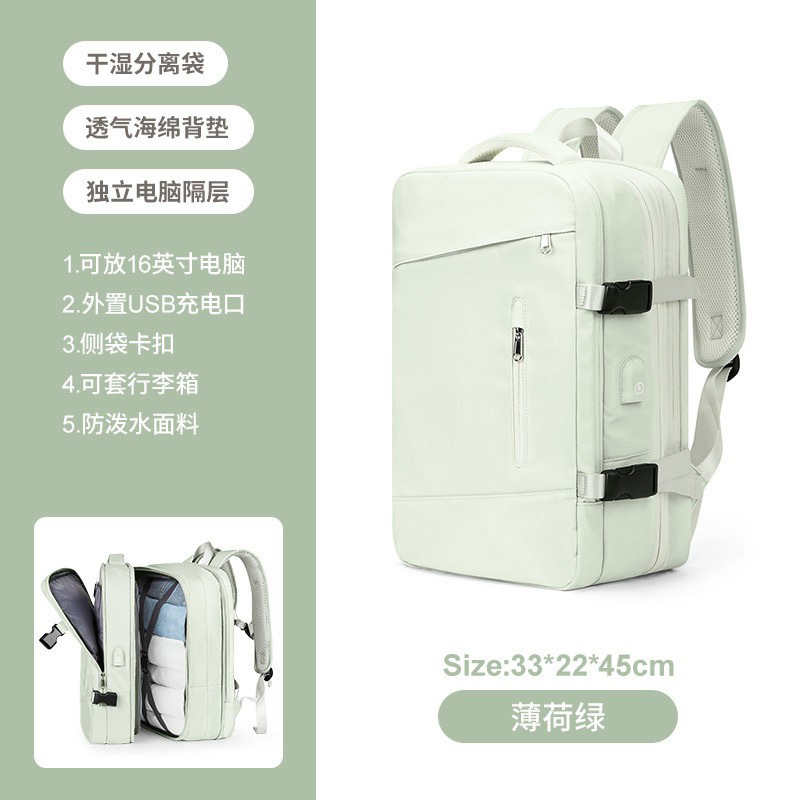Los hombres transfronterizos expanden los paquetes de computadoras de negocios, los equipaje de viaje de negocios son multifuncionales y las mochilas de hombro de gran capacidad están en Stock.