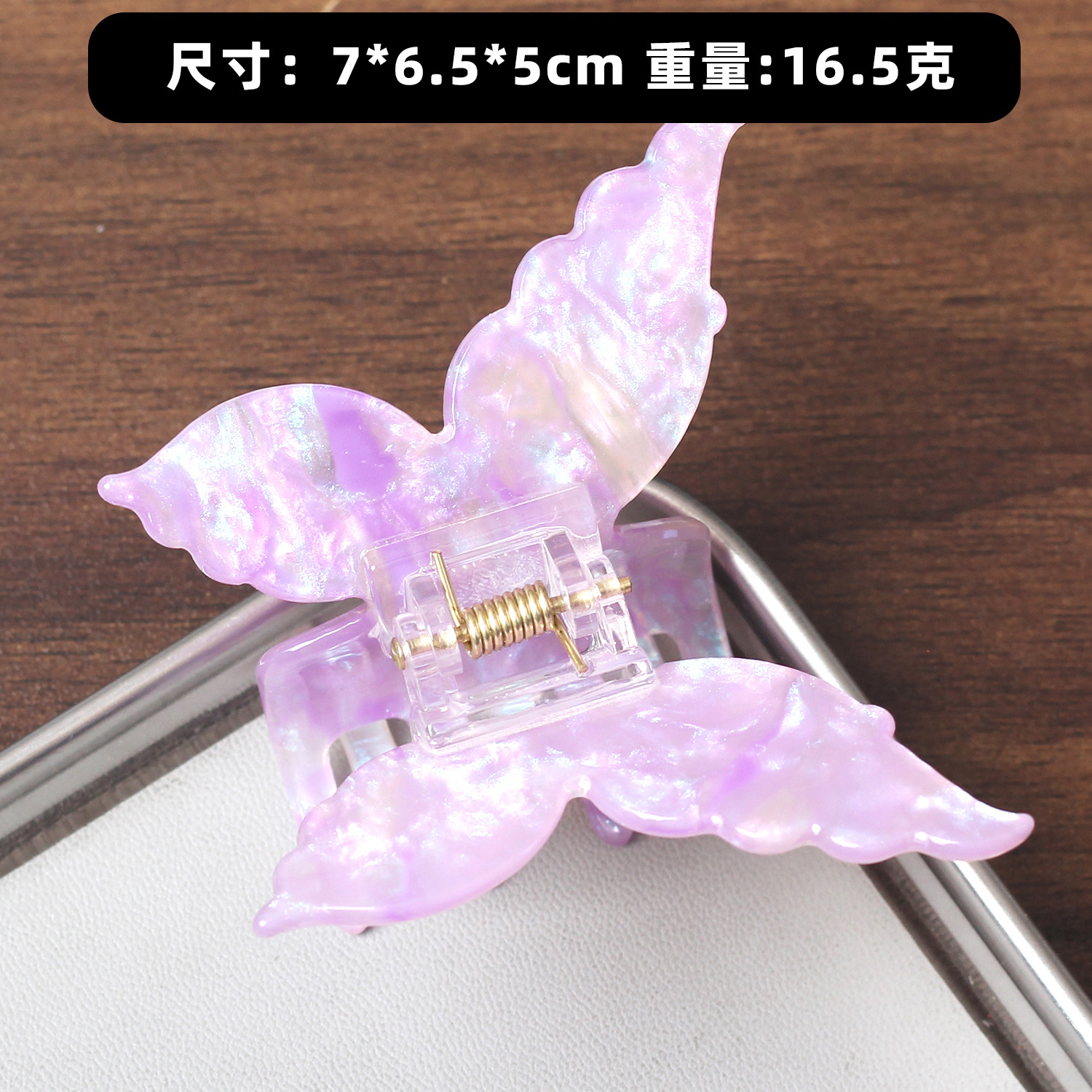 Coreana imitación de ácido acético de alto nivel estereoscópico mariposa cola de caballo clip de agarre alto cabeza de caña de invierno para mujeres cabeza fijación de dios